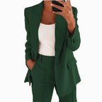 Élise™ Lapel Blazer & Slim Trousers Set