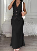 Noémie™ Sleeveless Button-Down Co-Ord Set