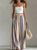Tessa™ Striped Drawstring Wide-Leg Pants