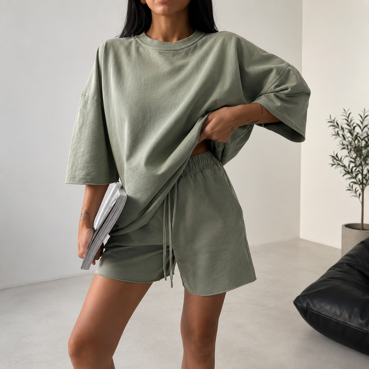 Yara™ Sporty Relaxed Sweatshirt Set