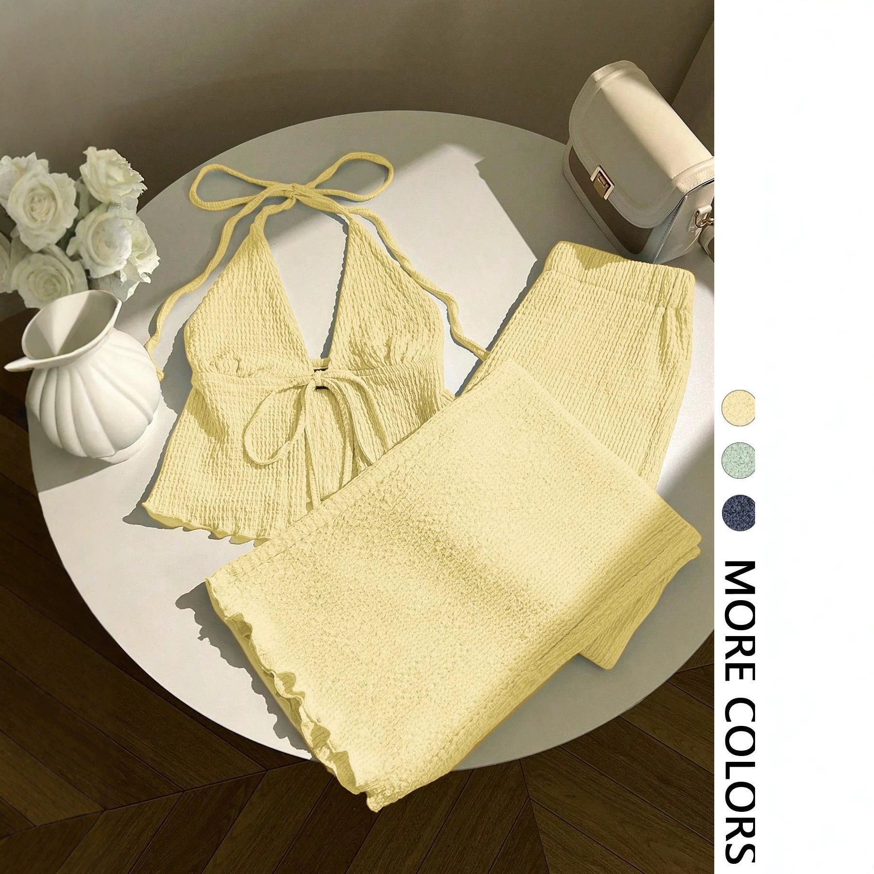 Nadia™ Textured Halter Co-Ord Set